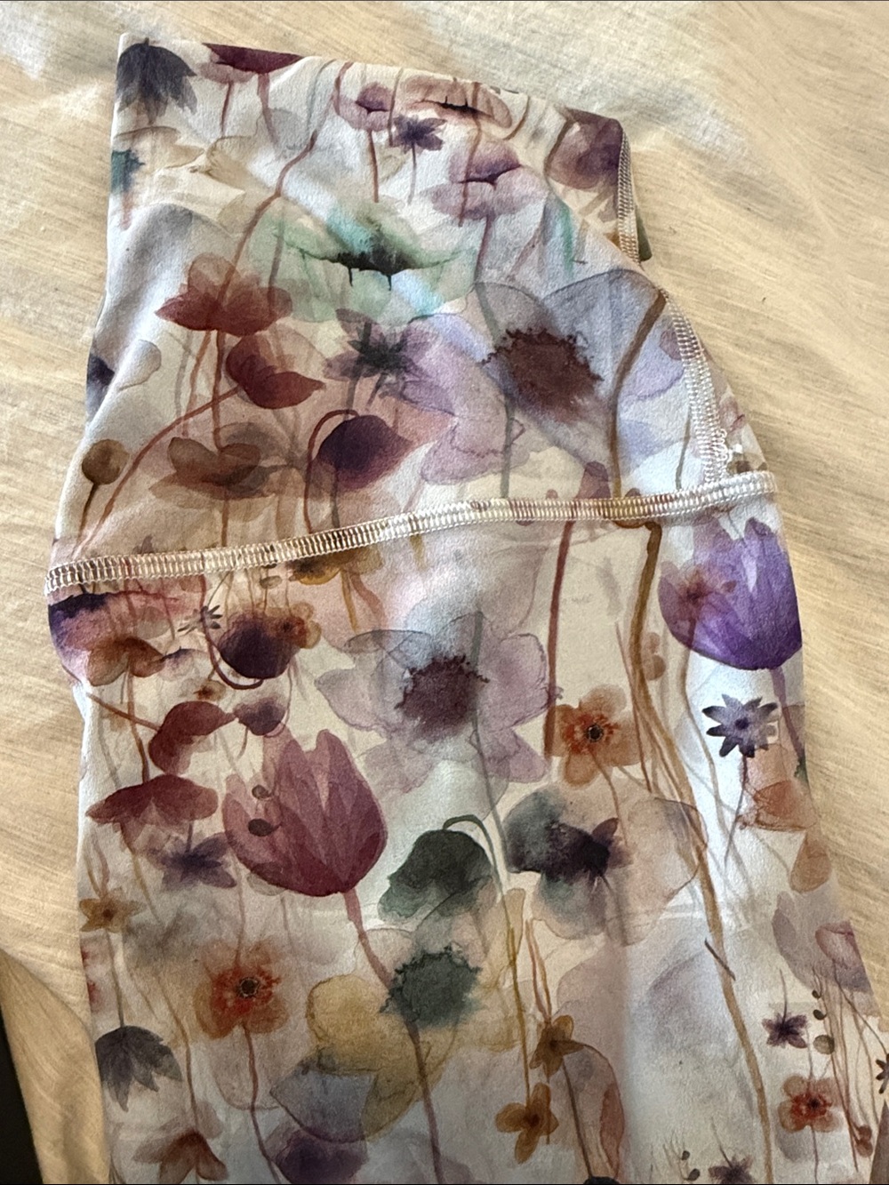 lululemon athletica Floral Watercolor Leggings in Purple, Green, Pink, Brown